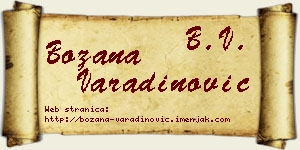 Božana Varadinović vizit kartica